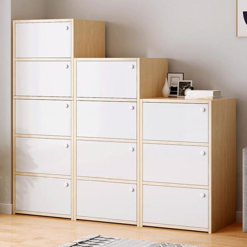 Contemporary Rectangle Standard Wood Knobs Natural Or White Cabinet