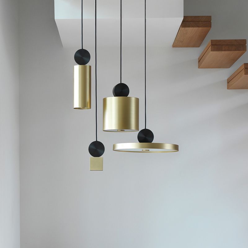 Bronze geometrische hängende Deckenleuchte moderne LED -Metallhängeleuchte mit LED -Metall