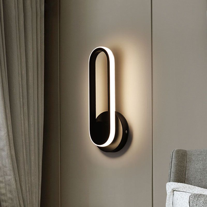 Contemporáneo de letrero de pared de pared simple de pared LED montada en la pared para la pared para la cama