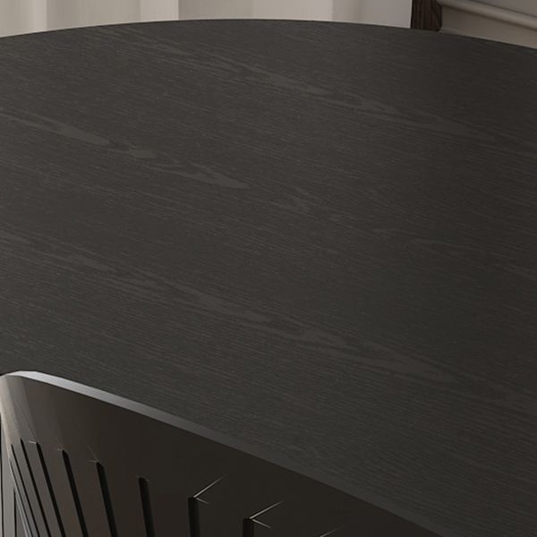 Solid Wood Contemporary Double Pedestal Dining Table Sintered Stone Table for Dining Room