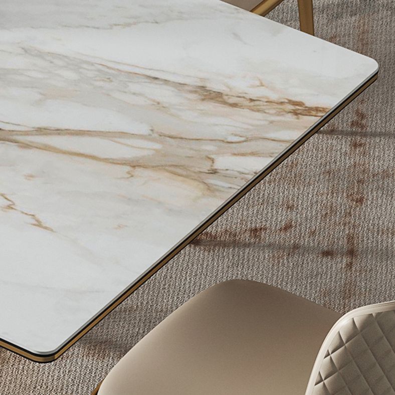 Luxury Sintered Stone Top Dining Set Rectangle 1/2/3/5/7 Pieces Dining Table with Chairs