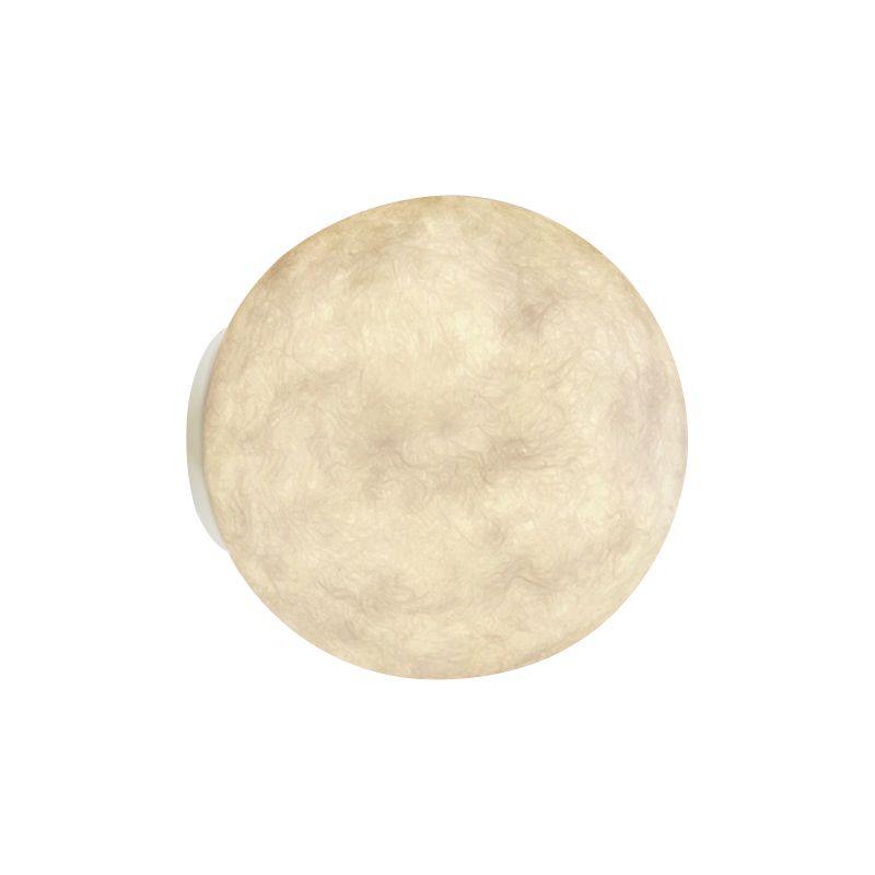 Art Deco LED SCONCE LICHTBEELDING WIT MAANSPLOK Mount Wandlicht met harsschaduw