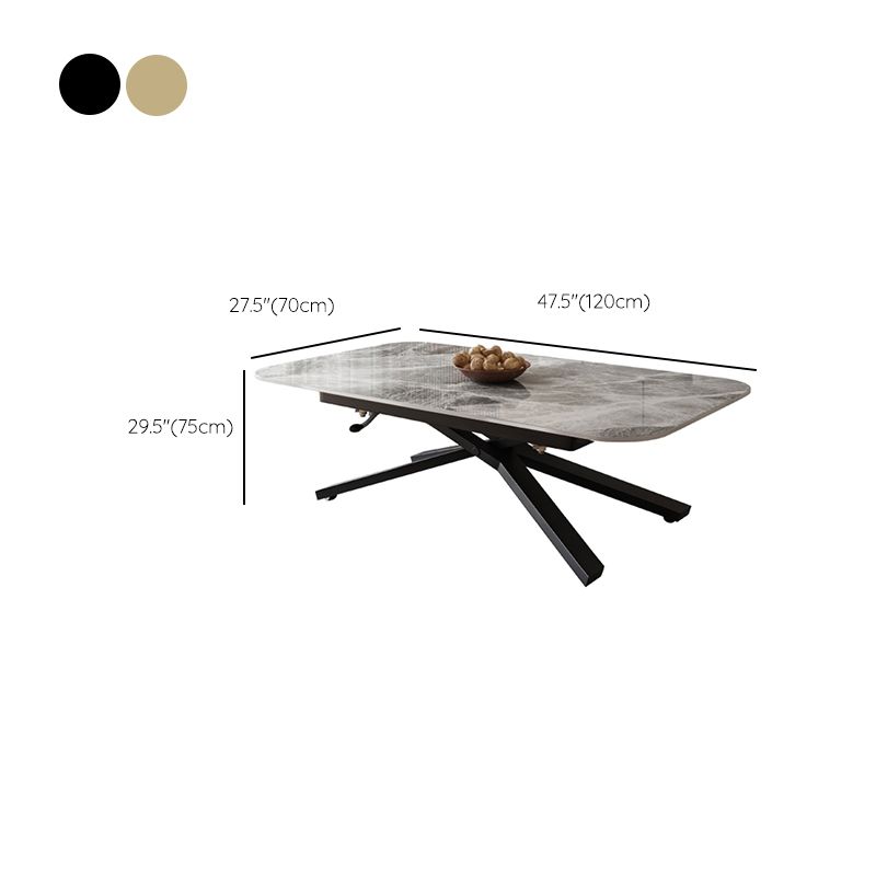 Glam 4 Legs Cocktail Table Single Stone Coffee Cocktail Table