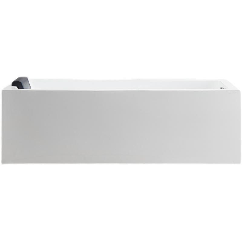 Modern Freestanding Rectangular Bath Tub Acrylic Home Bathtub in White