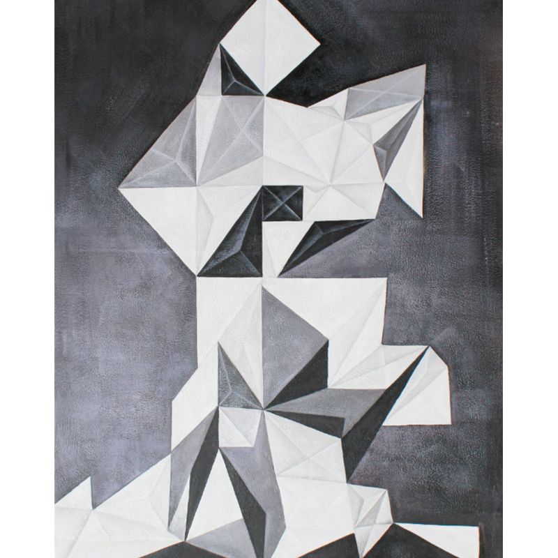 Huge Harlequin Pattern Wall Mural for Bathroom Geometry Wall Decor in Gary, Stain-Proof