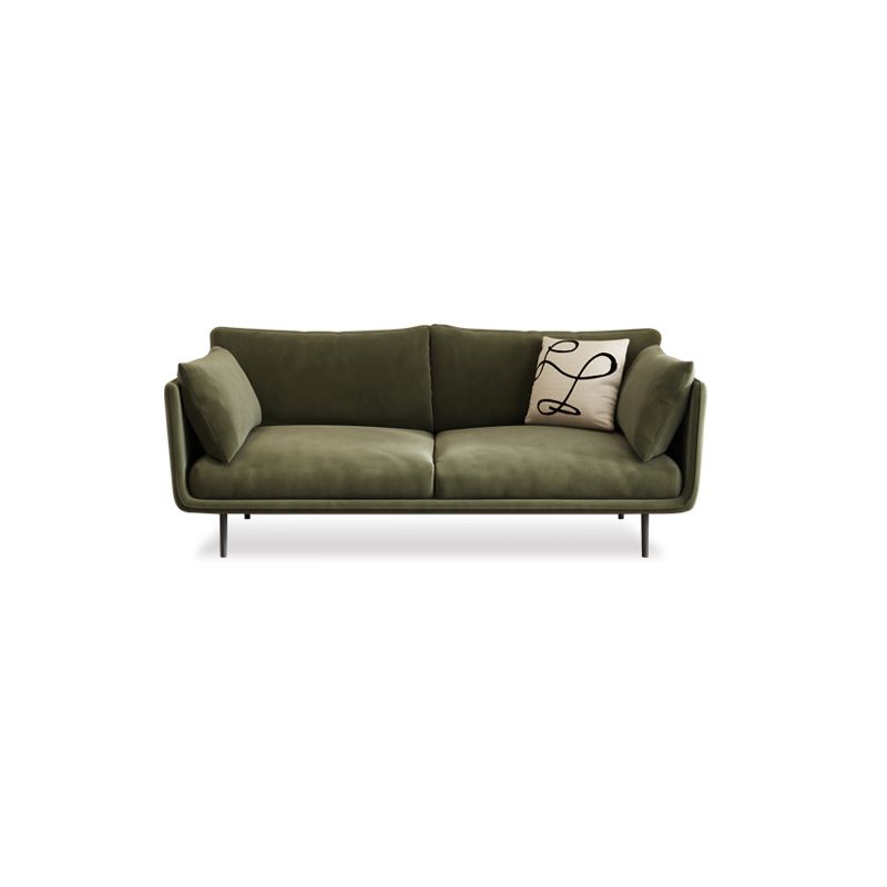 Contemporary Sofa CouchStandard Square Arm Settee Bench with Pillows