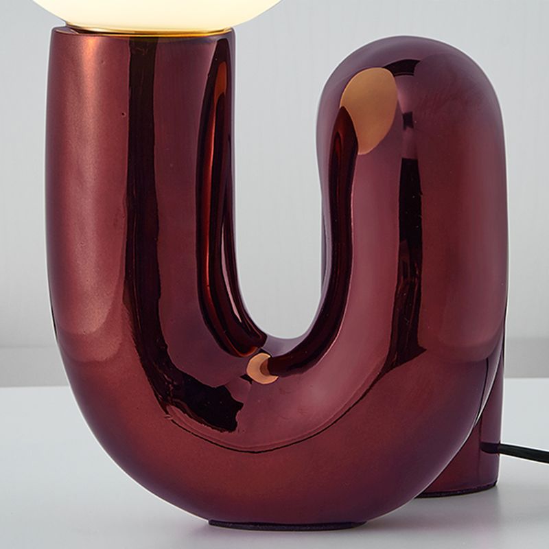 Verre de lampe à table mondiale moderne 1 lumière de table lumineuse