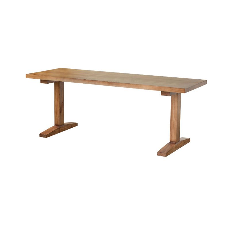 Solid Wood Dining Set 1/4/5 Pcs Rectangle Dining Table and Chair with Arm