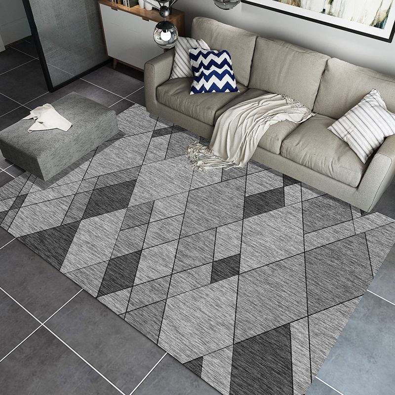 Alfombra de salón formal patrón geométrico múltiple alfombra de polipropileno de polipropileno alfombra de área fácil de cuidado