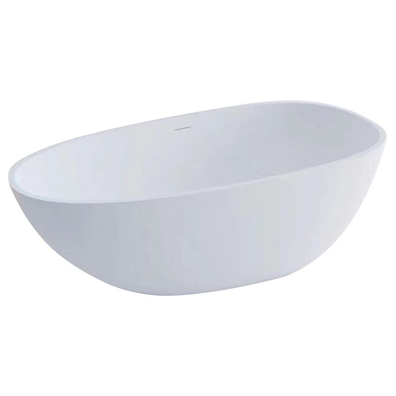 Freestanding Soaking Bath Antique Finish Oval Modern Bathtub (Faucet not Included)