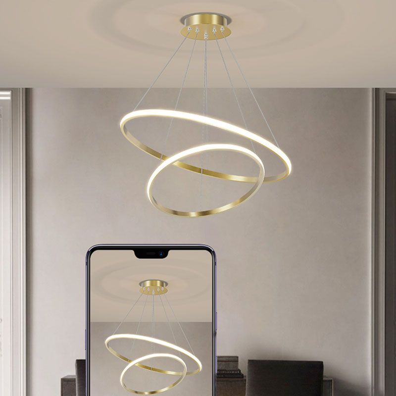 Light Luxury Modern Simple Style LED Pendant Chandelier Light for Bedroom Living Room Dining Room