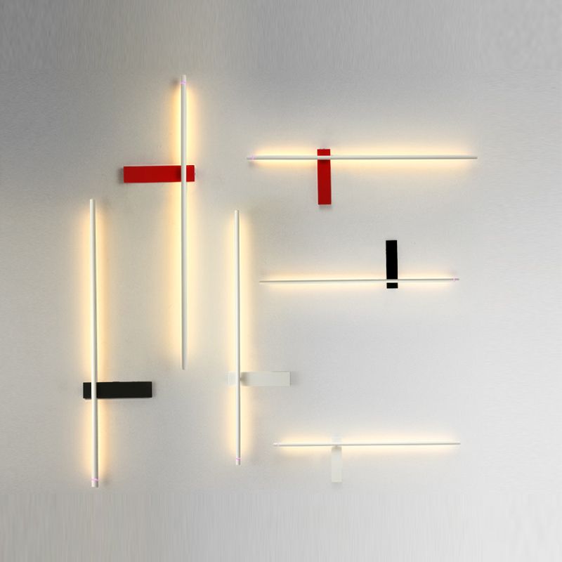 Nordic moderne Mall Mount Light salon simple LED Strip Shape Wall Lightture Mur