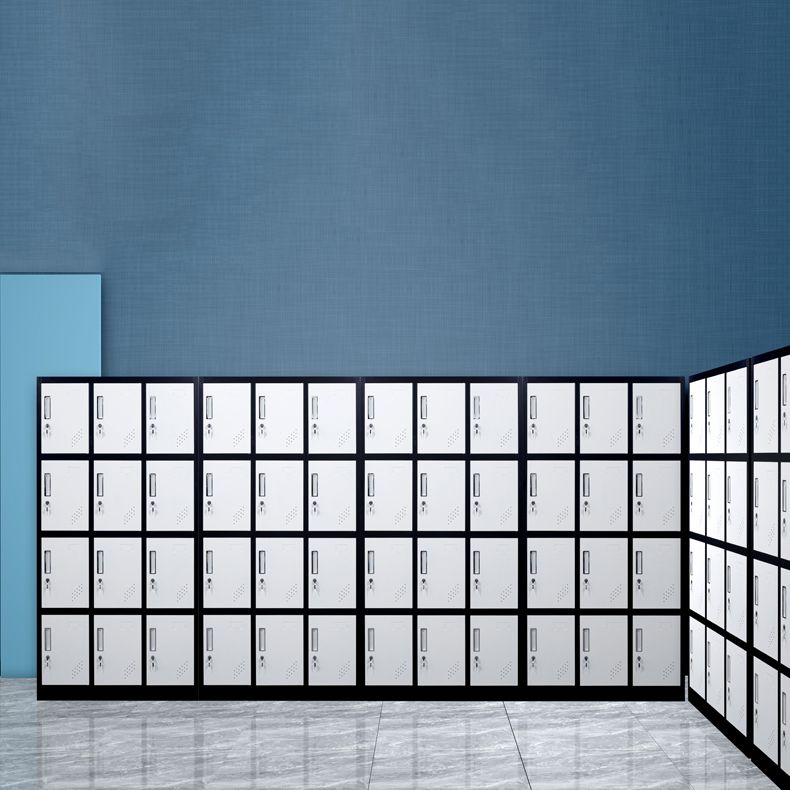 Metal Non-Hanging Armoire with Hinged Doors Modern Storage Cabinet for Bathroom