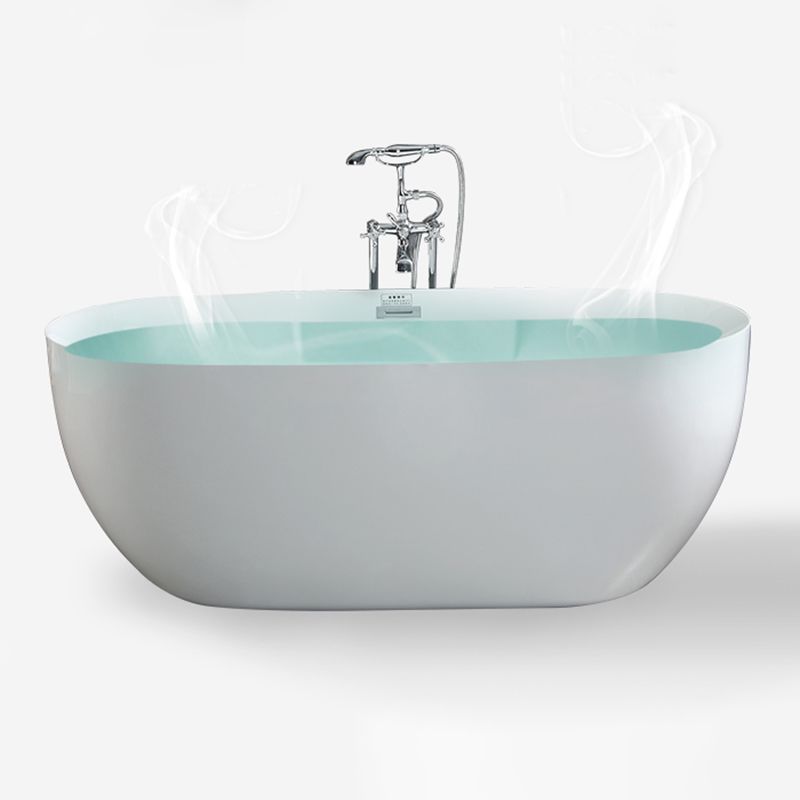 Bathroom Acrylic Oval Bathtub Soaking Tubs without Base in White