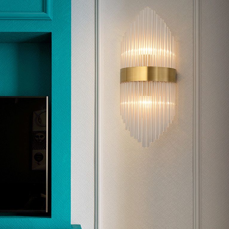 Copper Wall Sconce Light Postmodern Style 2 Lights Indoor Wall Mount Lamp Fixture