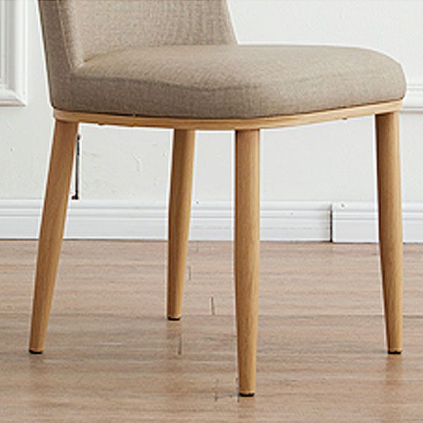 Silla de comedor moderna para interiores y exteriores, silla con respaldo sólido acolchado sin brazos de metal