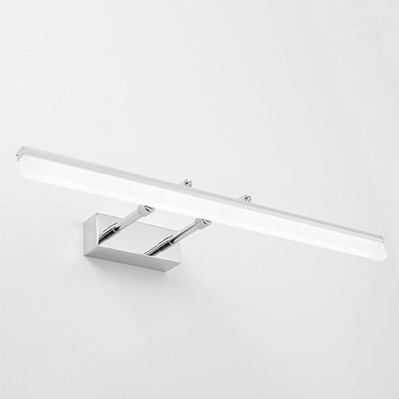 Luz de baño lineal Medida de pared Montada LED de acero inoxidable LED moderno de pared en plata