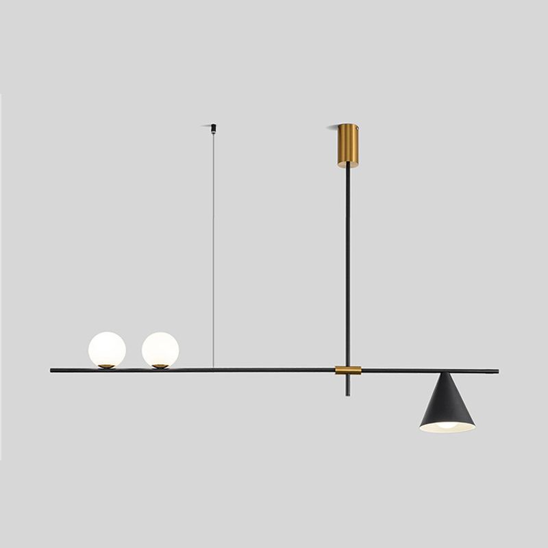 Contemporary Island Light Fixtures Geometric Glass Island Chandelier Lights for Dining Room