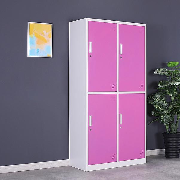 Hinged Steel Wardrobe Cabinet Contemporary Wardrobe Armoire for Home