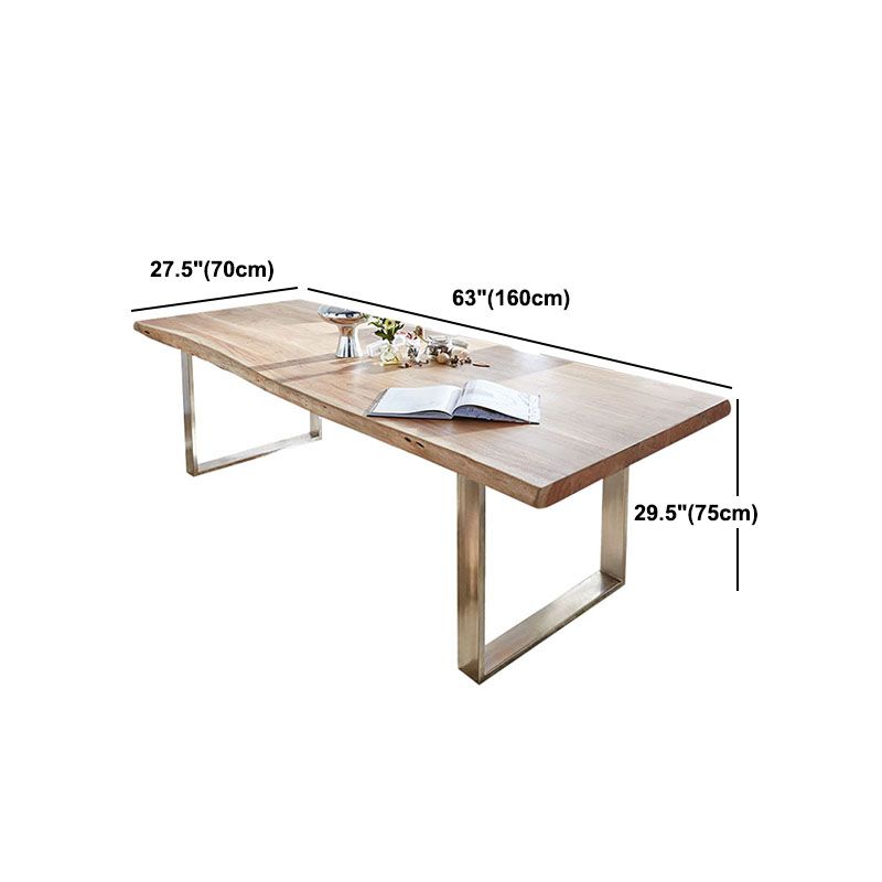 Pine Wood Home Dining Table Industrial Rectangle Kitchen Table