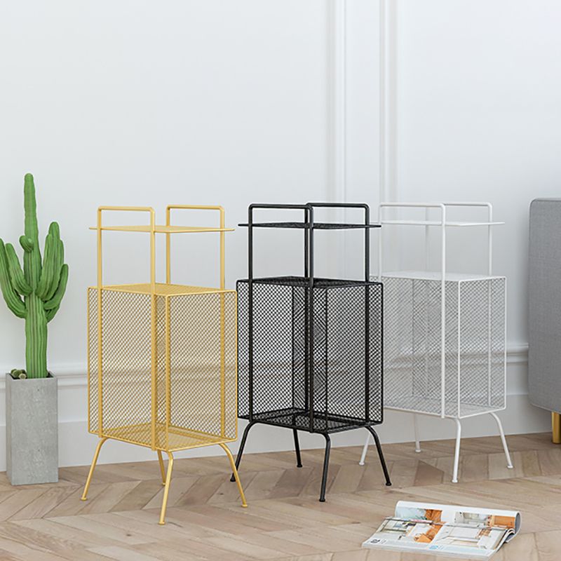 Scandinavian Metal Standard Bookshelf 3 Shelves Open Back Bookcase