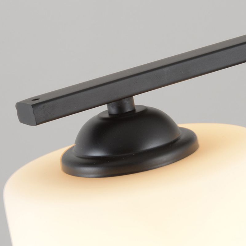 Luces de lámpara de araña de la isla cilíndrica accesorios de iluminación de lámpara de vidrio de leche contemporánea para mesa de comedor