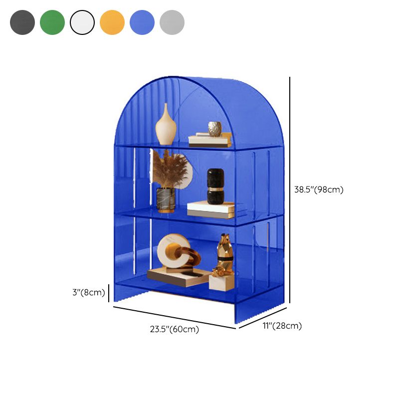 Glam Acrylic Bookshelf Standard Shelf Bookshelf for Home Office 11" W