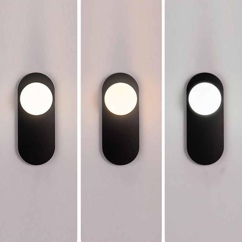 Single Modern Golden/Black Wall Mounted Sconce Shaded Wall Light for Bedroom