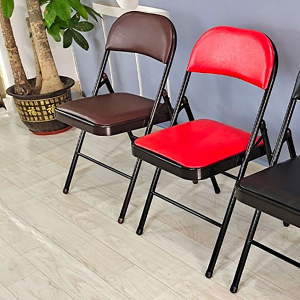 18" Wide Contemporary Desk Chair Armless Leather Office Chair