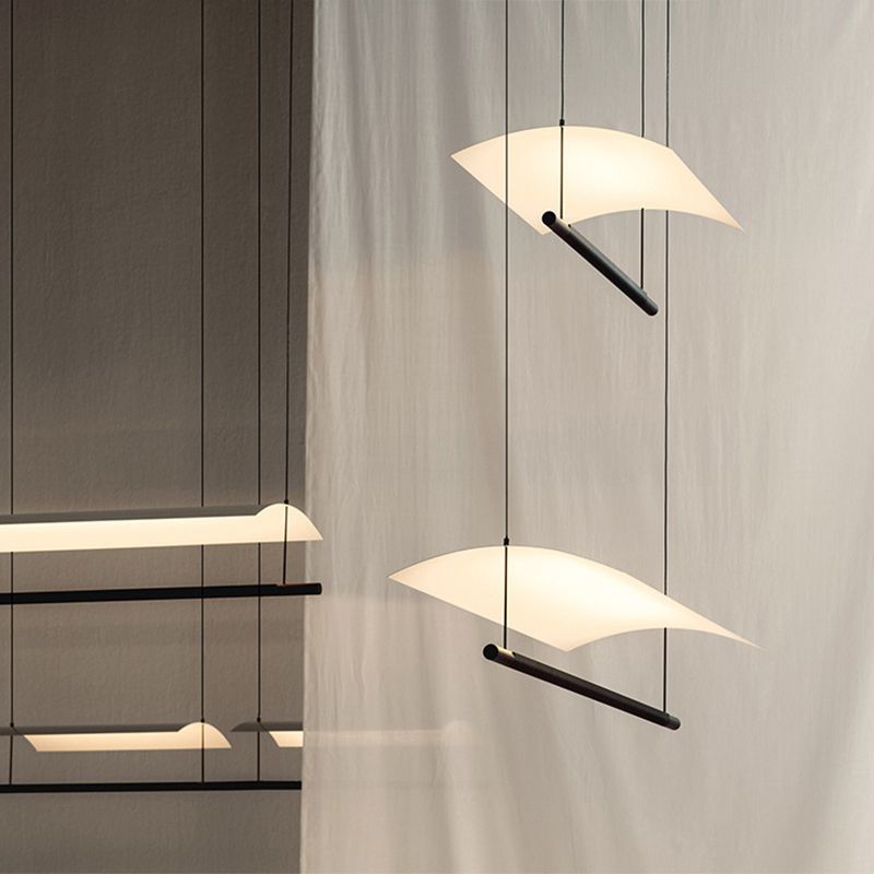 Paper Island Chandelier Lights Simplicity Metallic Chandelier Lighting Fixtures for Dining Table