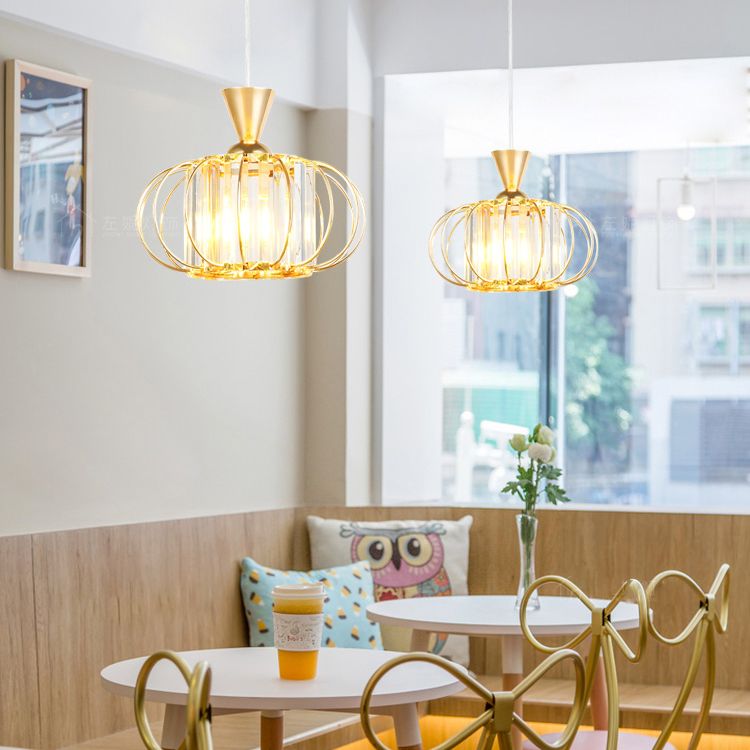 Lanterne salle à manger suspendue à la lumière du luminaire cristallin