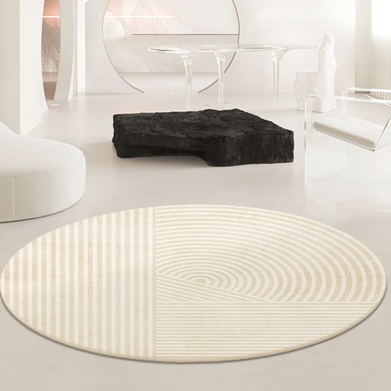 Tapis de rayures de tapis moderne beige tapis lavable antidérapant un tapis lavable antidérapant pour décoration intérieure