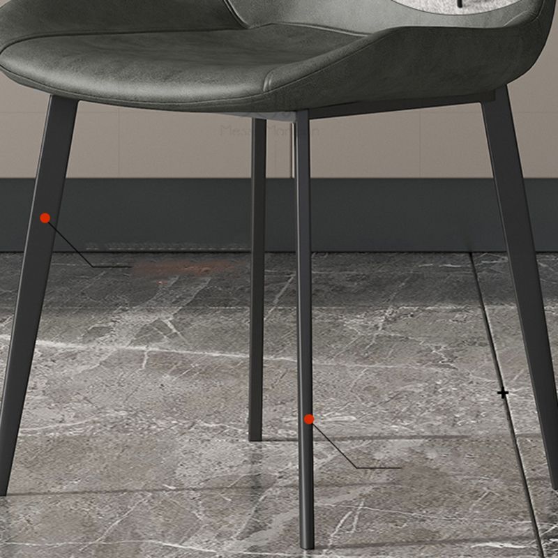 Industrial Armless Dining Chairs Upholstered Side Chair for Home