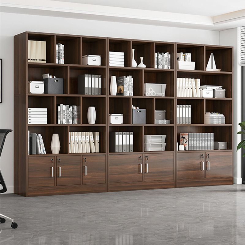 70.87"H Bookshelf Contemporary Style Closed Back Bookcase for Study Room and Office