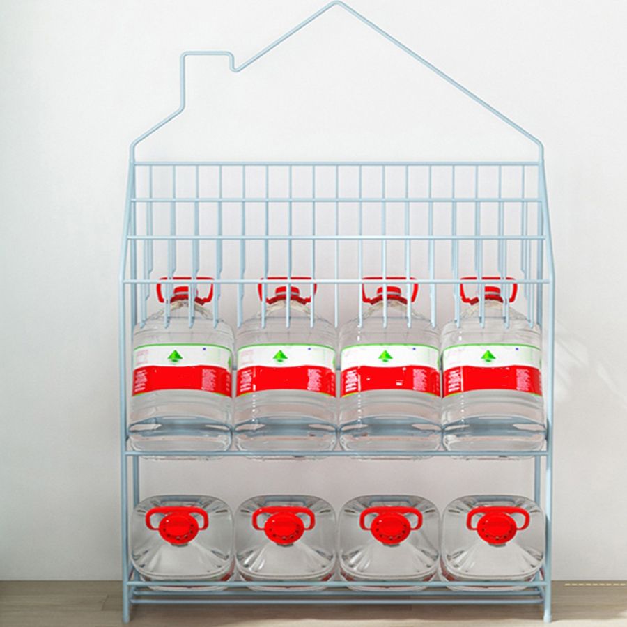 Industrial Metal Ladder Bookshelf Closed Back Iron Bookshelf for Home