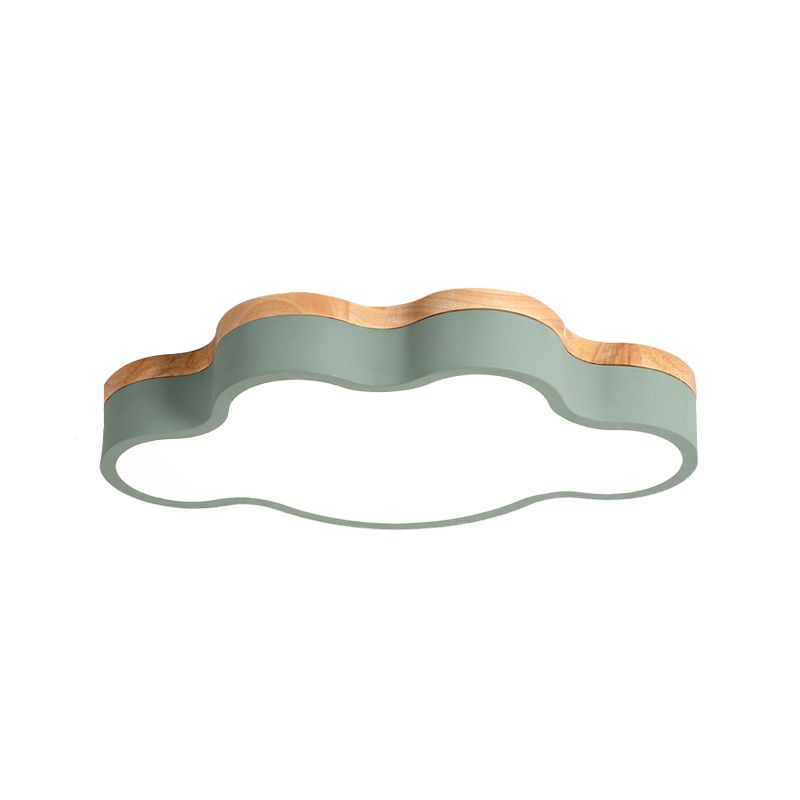 Luci montate a soffitto in legno a forma di nuvola Illuminazione a soffitto a LED da incasso