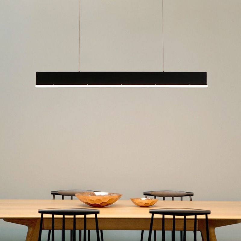 Contemporary Simple Style Rectangle LED Island Light Pendant Lights for Office