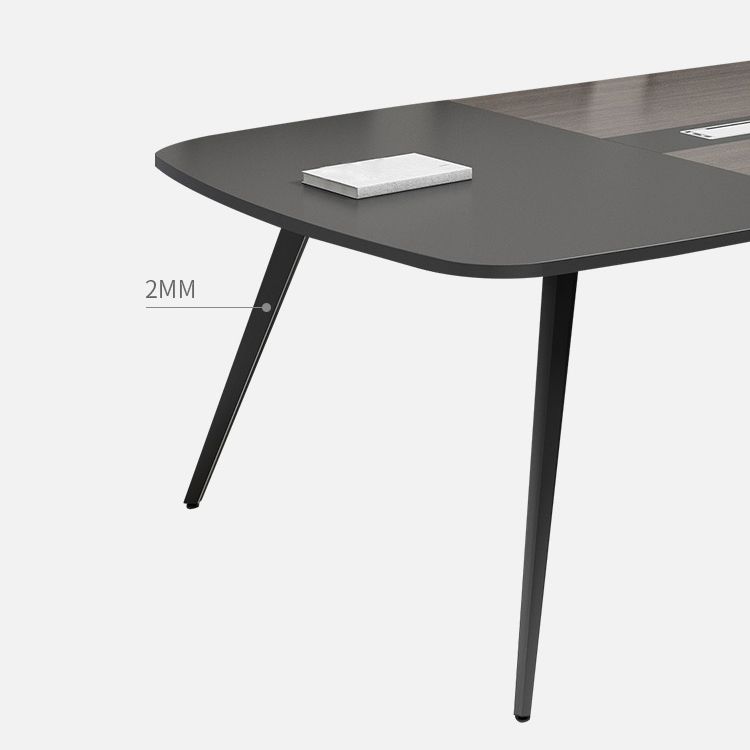 Modern Style Curved Desk Home Office Artificial Wood Writing Desk
