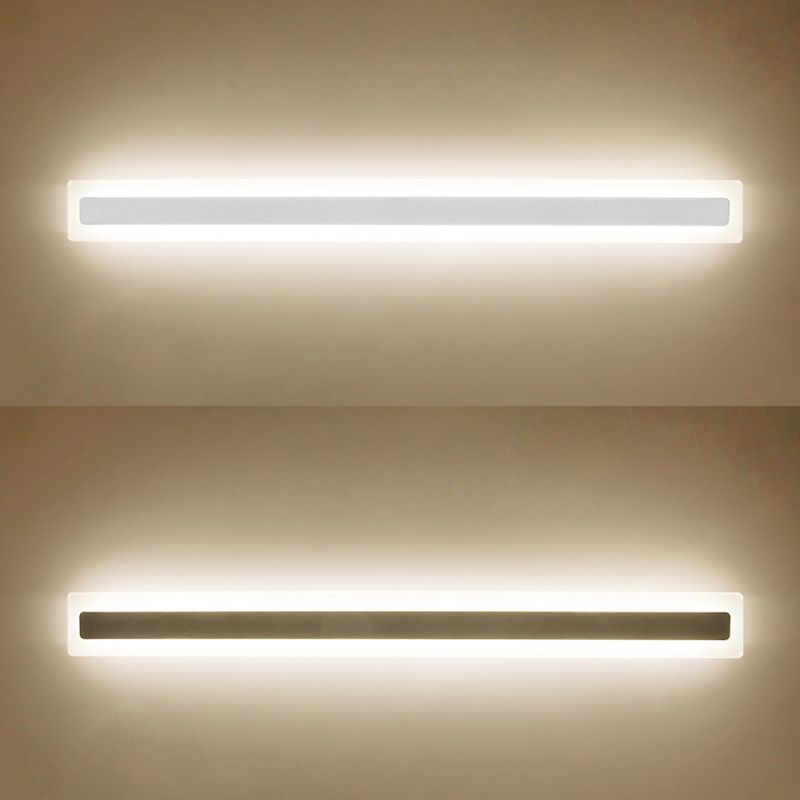 LED Wall Line Light Modern Style Metal Acrylic Rectangle Shape Wall Sconce