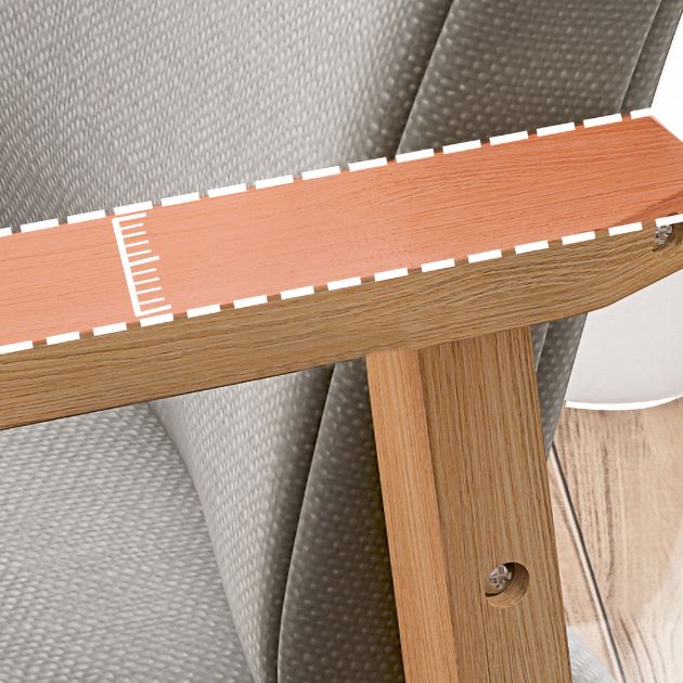 Chaise de salle à manger en bois avec fauteuil à dossier massif en bois d'hévéa scandinave avec pieds naturels