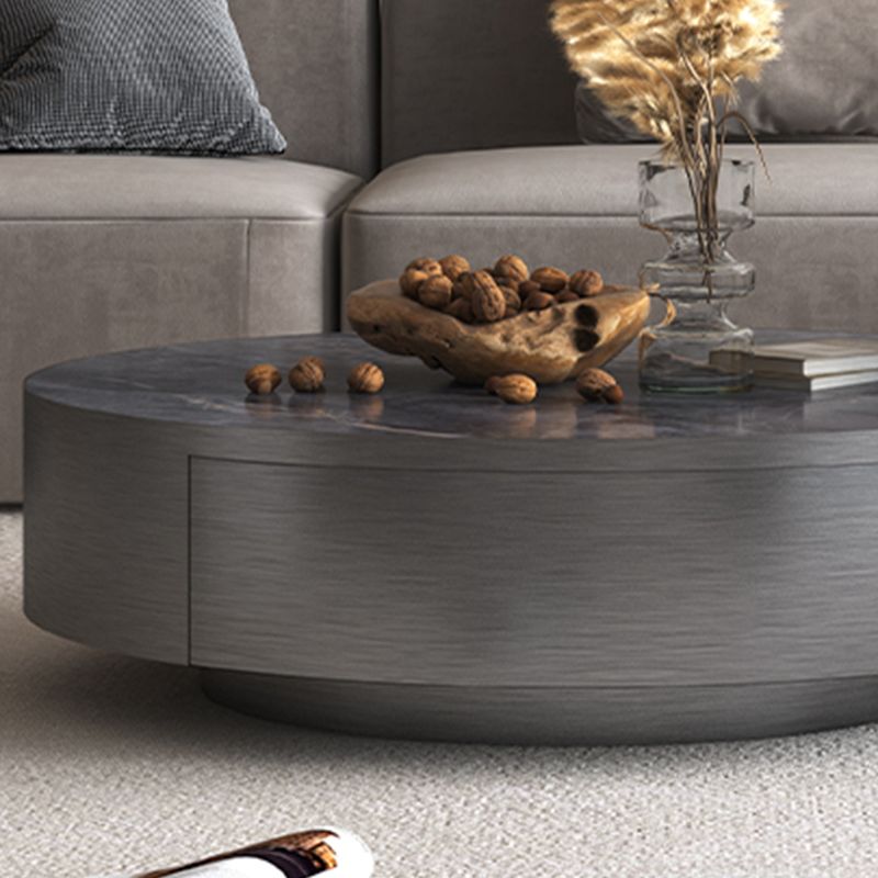 Black Coffee Table Slate 2 Piece Bunching Tables with Storage
