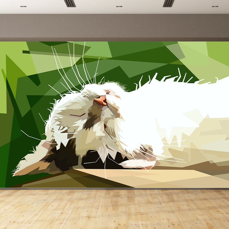 Animals Stain Resistant Mural Illustration Washable Wallpaper Sitting Room Wall Mural