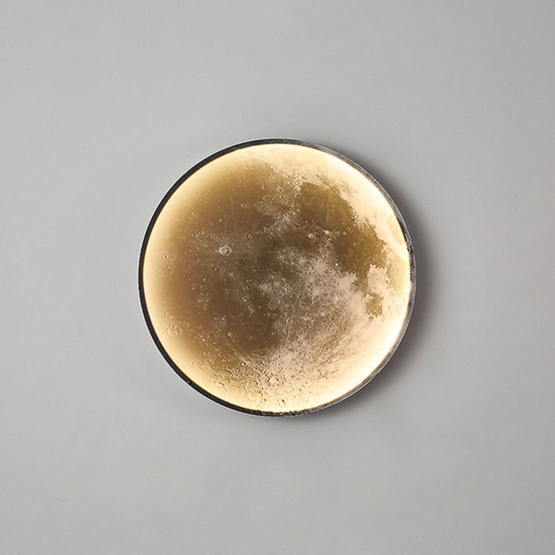 Modern Round Disc Wall Mounted Light Fixture 1 Light Flush Mount Wall Sconce with Acrylic Shade