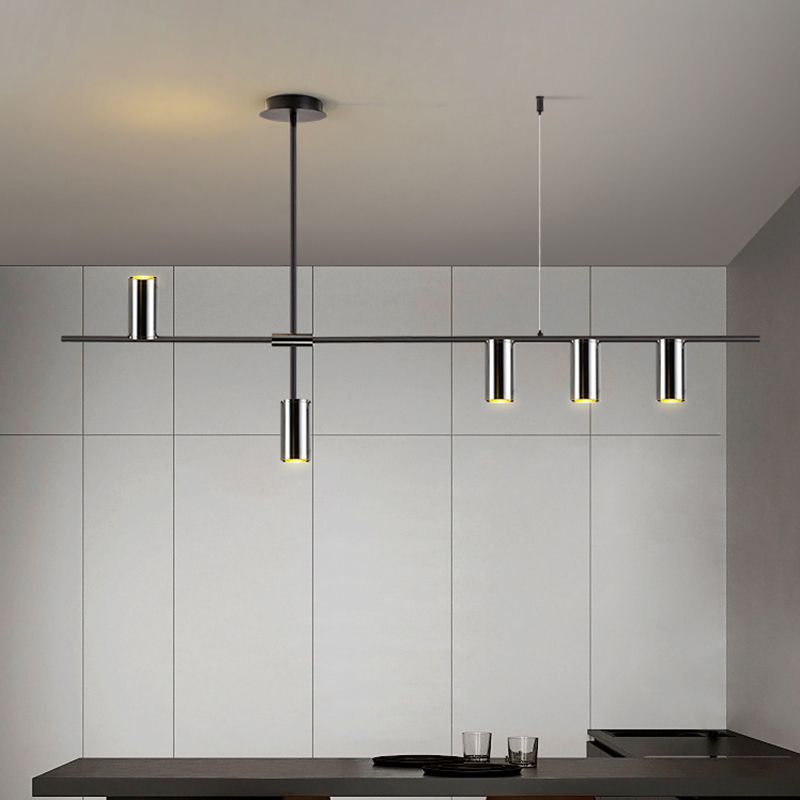 Luci di illuminazione dell'isola tubo contemporanea Mutil Lights Fishting lampadario