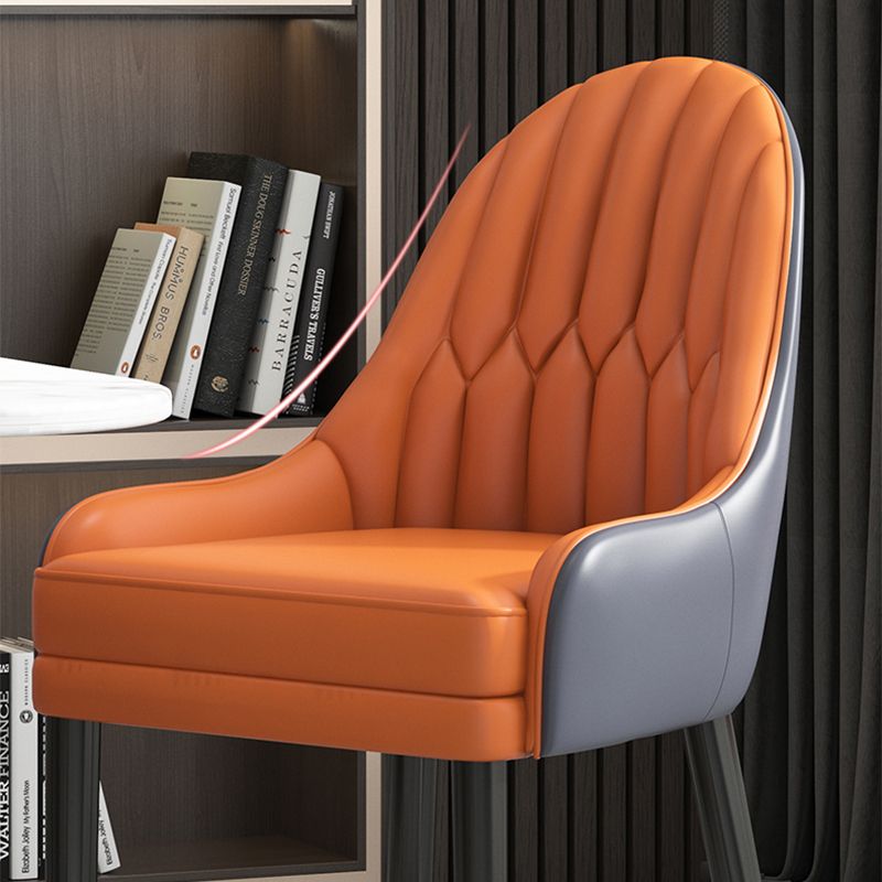 Sillas de comedor de madera Glam, sillas de comedor de piel sintética para uso doméstico (juego de 2)