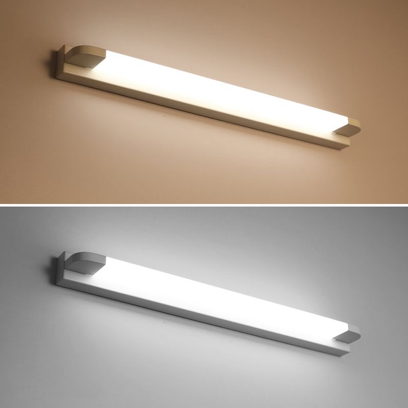 Linear Wall Mounted Mirror Front Modern Minimalist Style Acrylic Vanity Wall Light Fixtures
