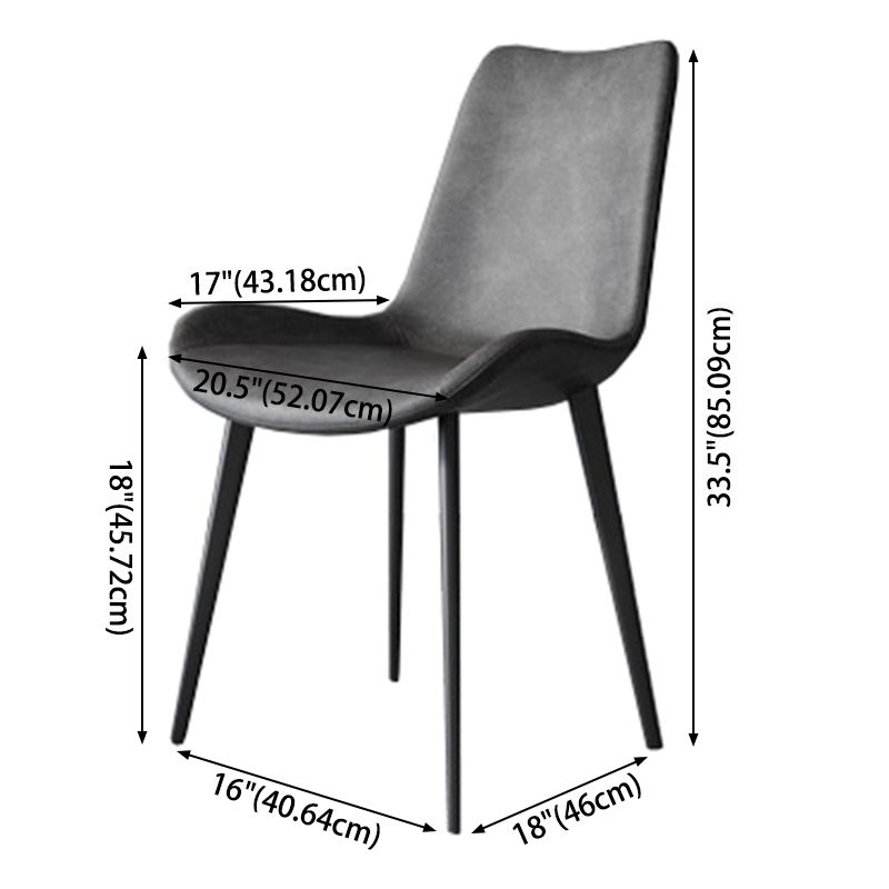 Modern Style Microfiber Leather Chair 20'' Wide Parsons Chair for Home