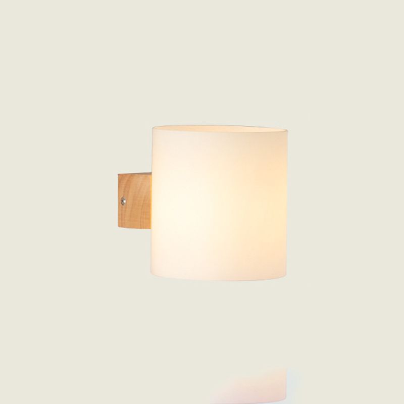 Modern de estilo simple de estilo geométrico Diconteo de madera de madera 1 apliques de luz en marrón