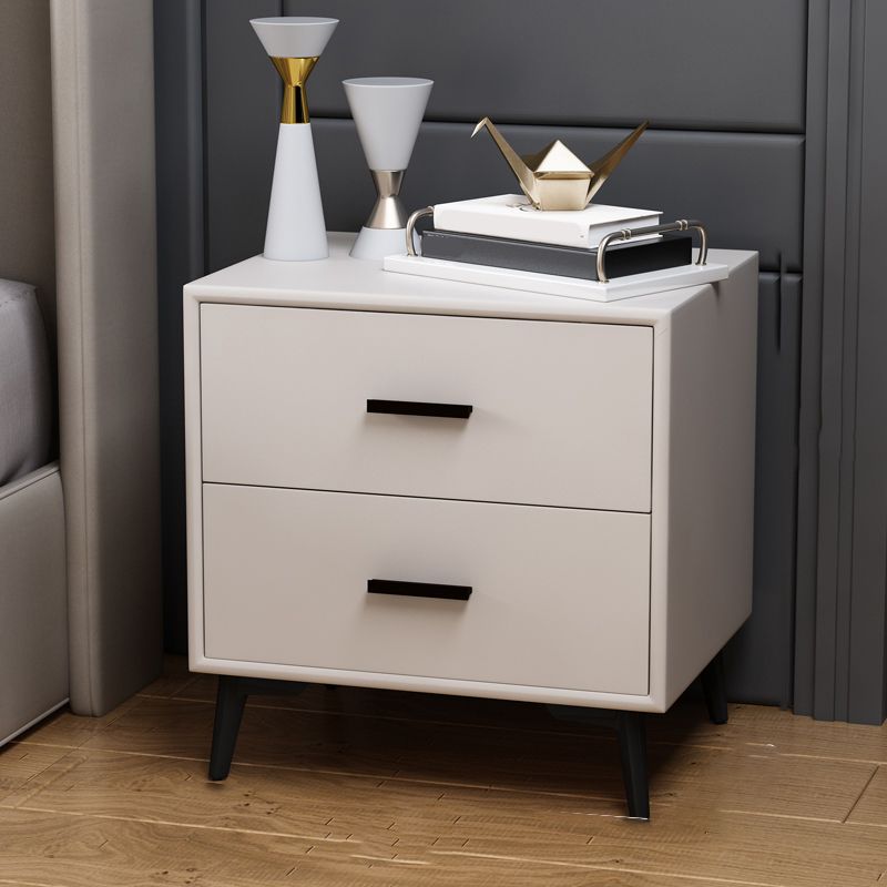 Imitation Wood Night Table Modern Drawer Storage Legs Included Nightstand