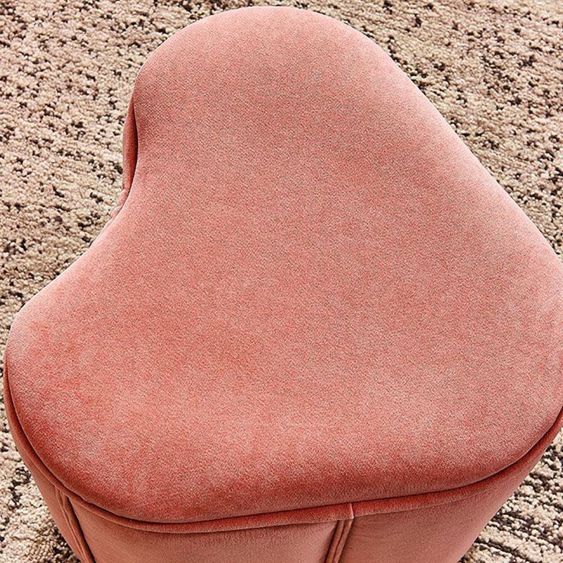 Solid Color Fabric Standard Stool Modern Simple Heart-Shaped Upholstered Footstool